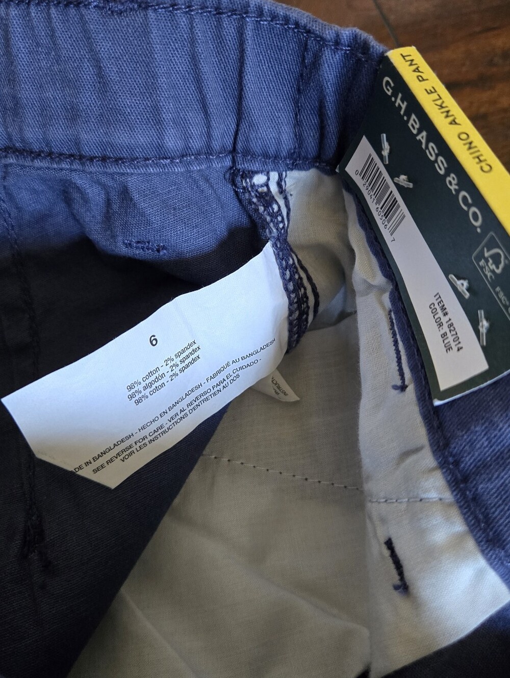 G.H. Bass & Co. Women's Chino Ankle Blue Pants Size 6 - Picture 11 of 11